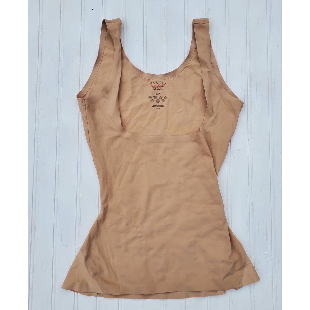 Assets‎ Spanx Red Hot Label Womens Shaping Tank Top Size S Small Beige Spandex